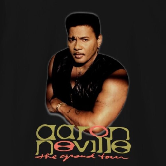 Aaron Neville Grand Tour 1993 Vintage Concert T-Shirt, Soul Music Graphic Tee 90 - Picture 2 of 5